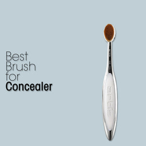 this image is the elite oval 4 brush which is deemed the best brush for concealer makeup use