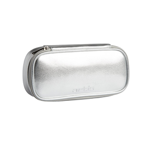 travel case small silver front view