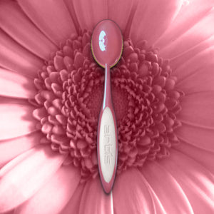 elite oval 7 soft pink with background