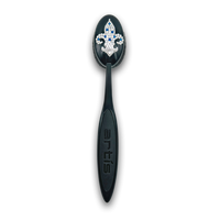 Elite Oval 7, Swarovski Crystal Edition, Black Fleur de Lis — Artis