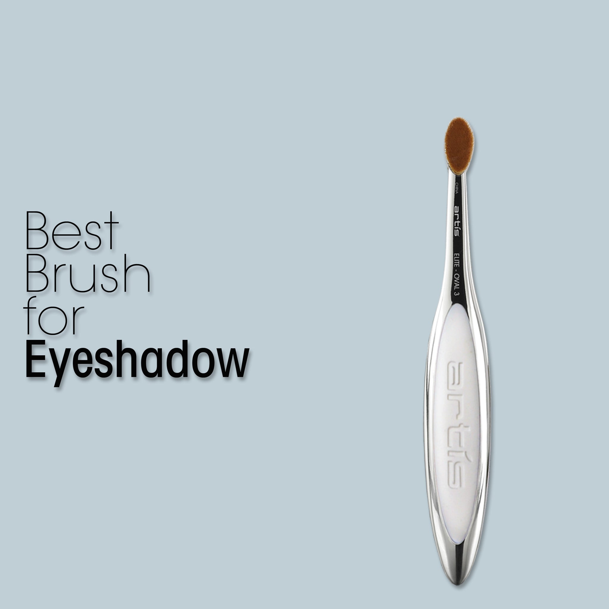 this image is the elite oval 3 brush which is deemed the best brush for eyeshadow use.