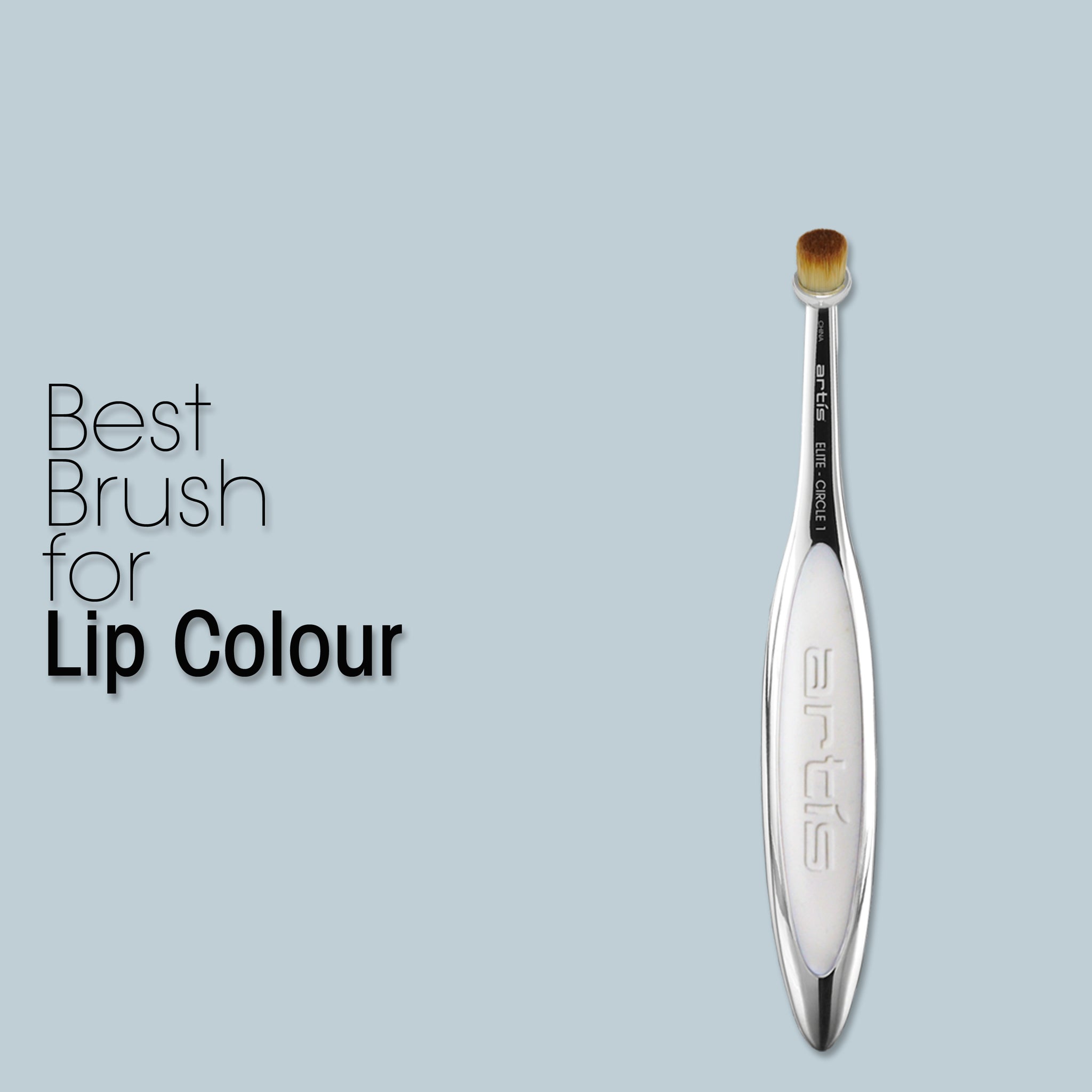 this image is the elite circle 1 brush which is deemed the best brush for lip colour use.