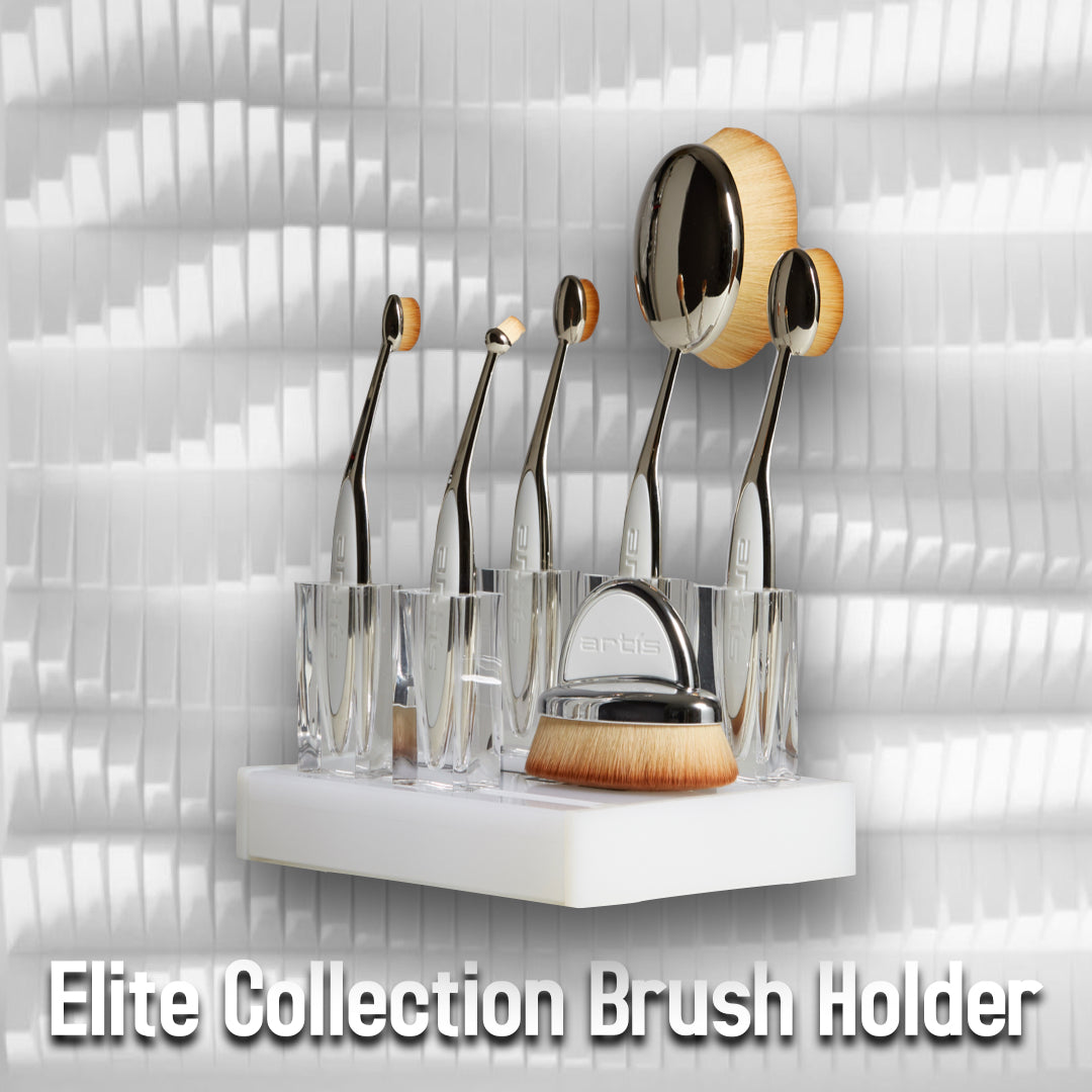 elite collection 6 brush holder displayer