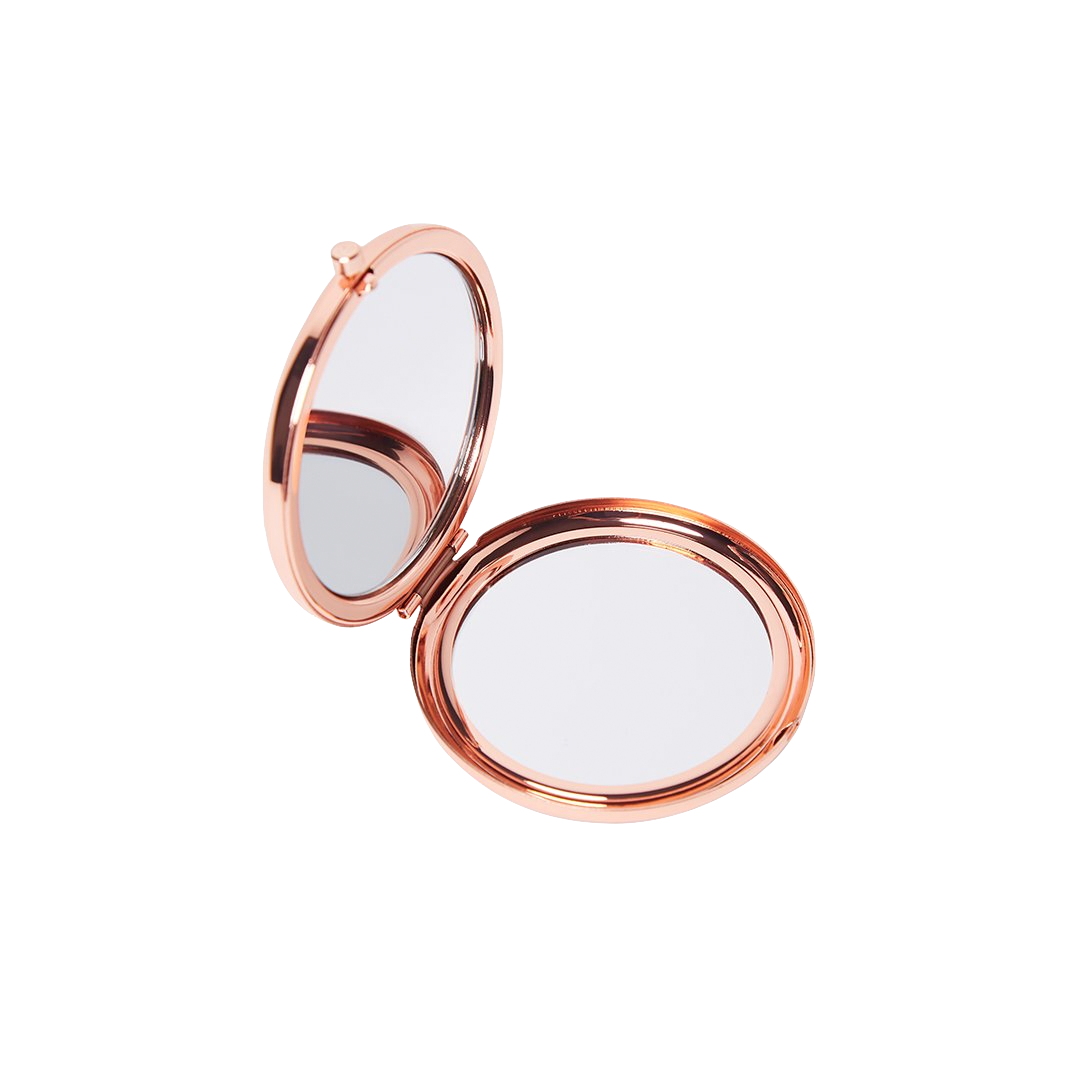 Mini 2cm Light Rose Gold Small Round Glass Mirror Circles For Arts